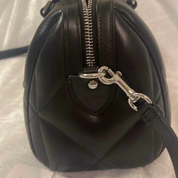 EUC coach black quilted Rowan satchel - Picture 4 of 16